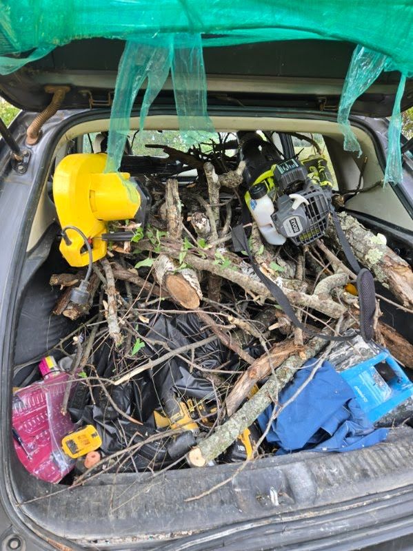 Site debris removal and bagging